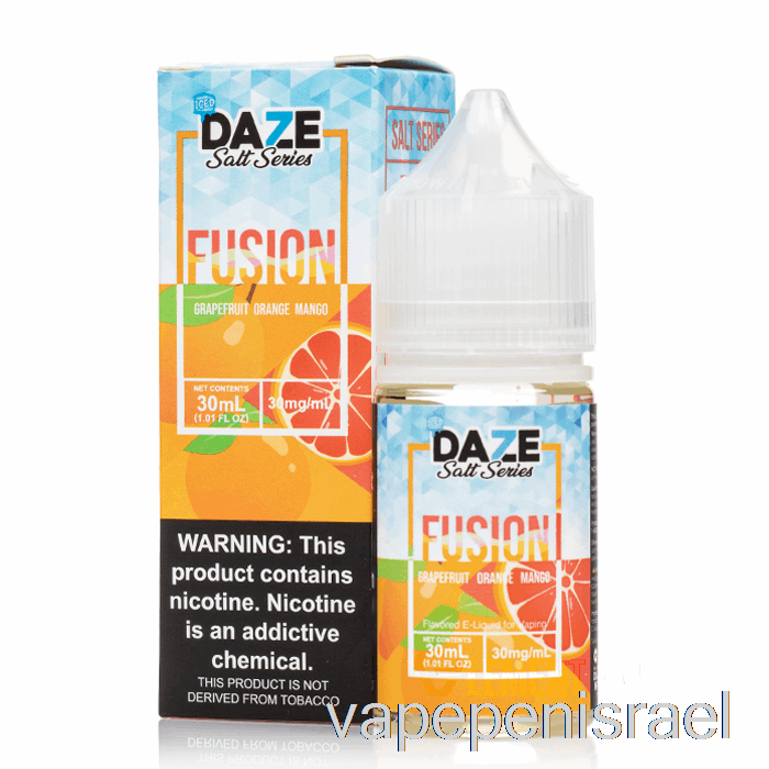 חד פעמי Vape Israel אייס מנגו תפוז אשכולית - 7 מלחי פיוז'ן דזה - 30 מ"ל 30 מ"ג